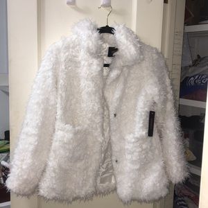 White fluffy coat